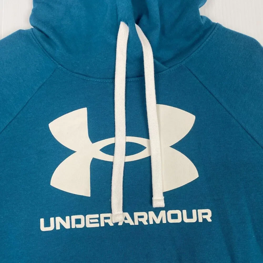 Under Armour Women's‎ Rival Fleece Logo Hoodie Green Size S Cotton Sweater New